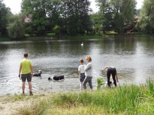 Poslední zastávka před obědem - zámecký rybník v Lipové